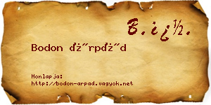 Bodon Árpád névjegykártya